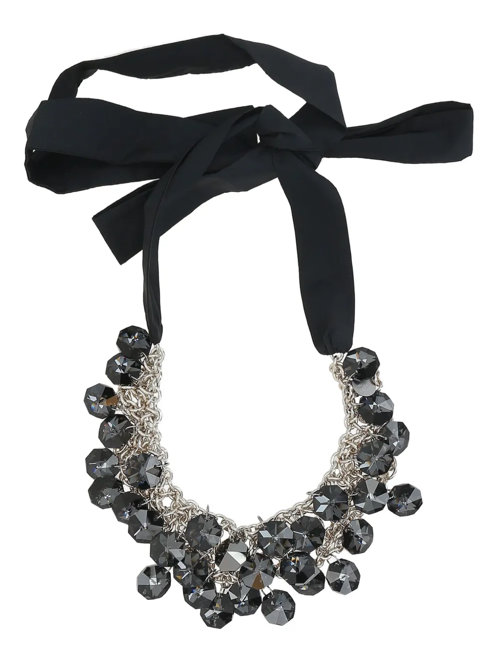 embellished ribbon necklace