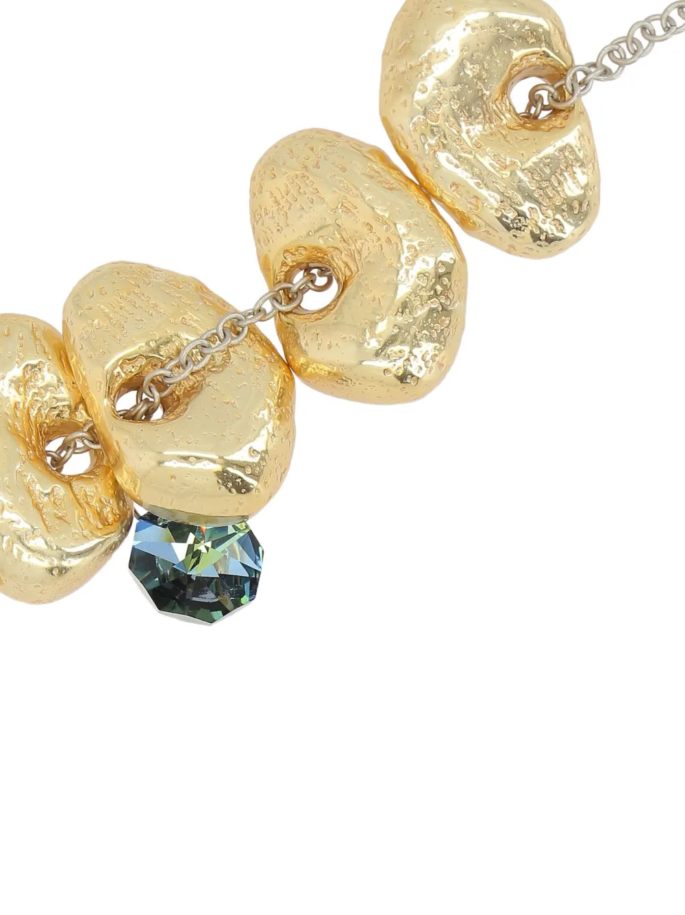Maria Calderara textured-beads necklace - Goud