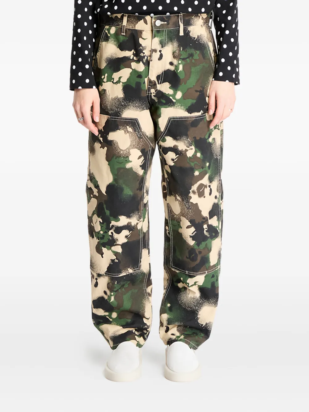 A BATHING APE Work katoenen broek Groen
