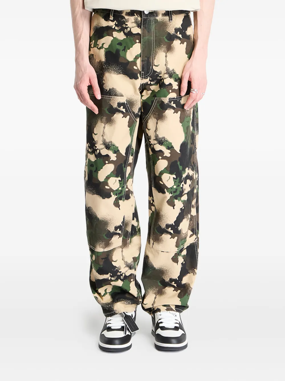 A BATHING APE Work katoenen broek Groen