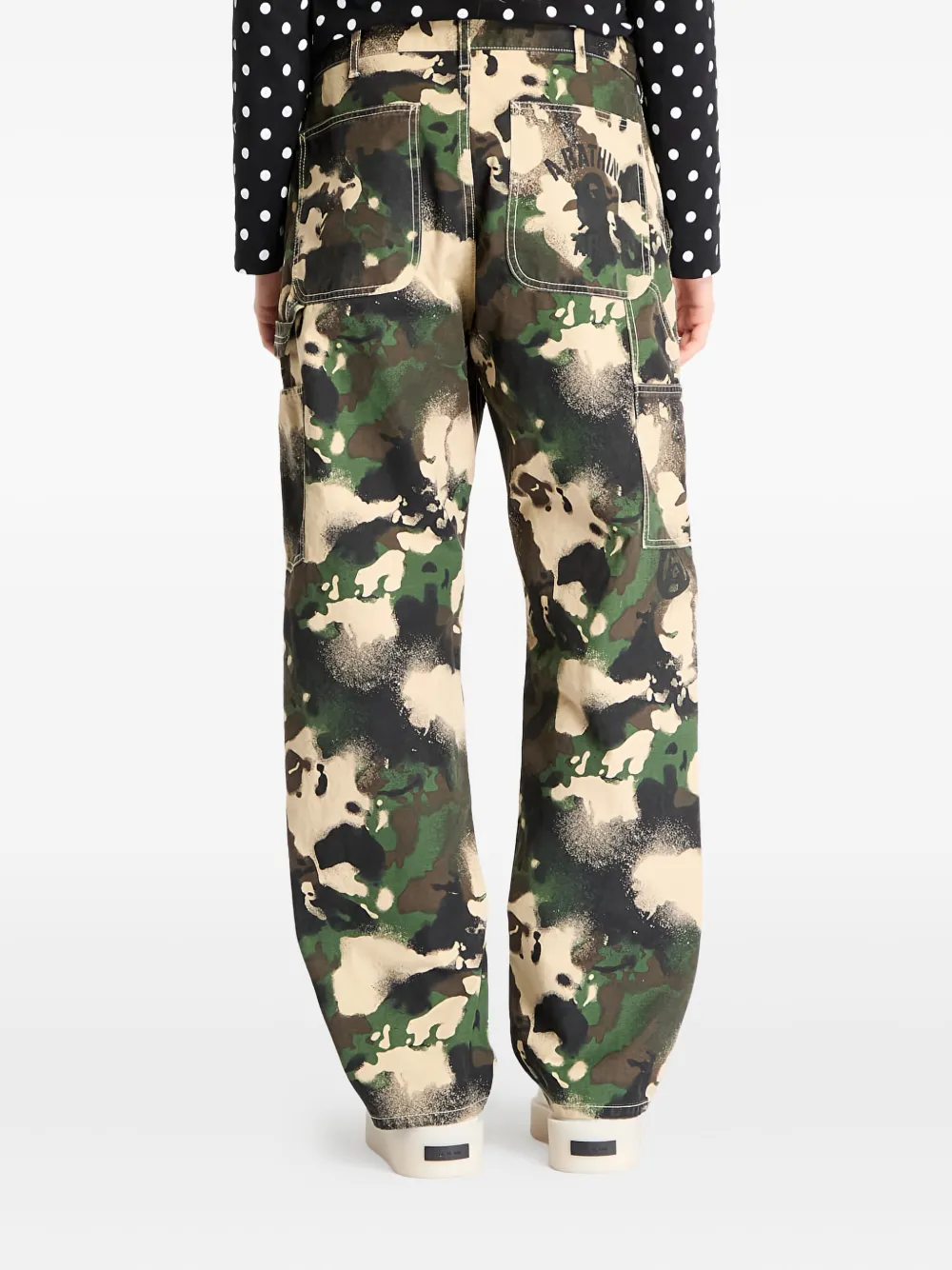 A BATHING APE Work katoenen broek Groen