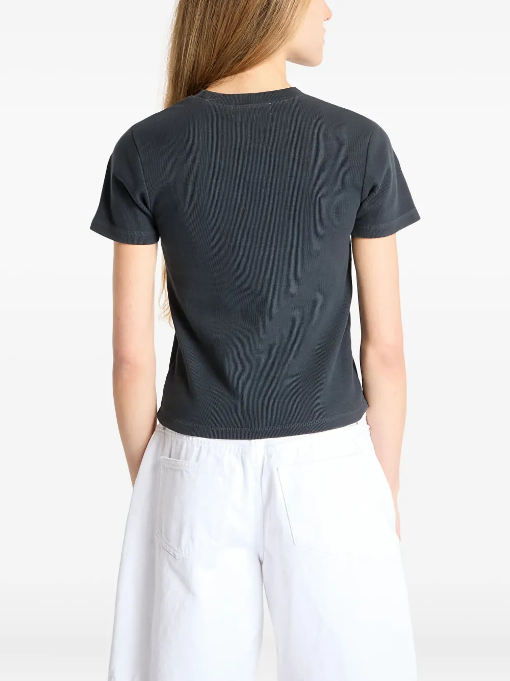 A BATHING APE T-shirt met geborduurd logo Zwart