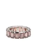 Izabel Display zirconia-embellishment ring - Brown