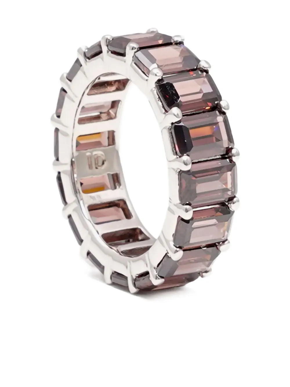 Izabel Display Zirconia-embellishment Ring In Brown