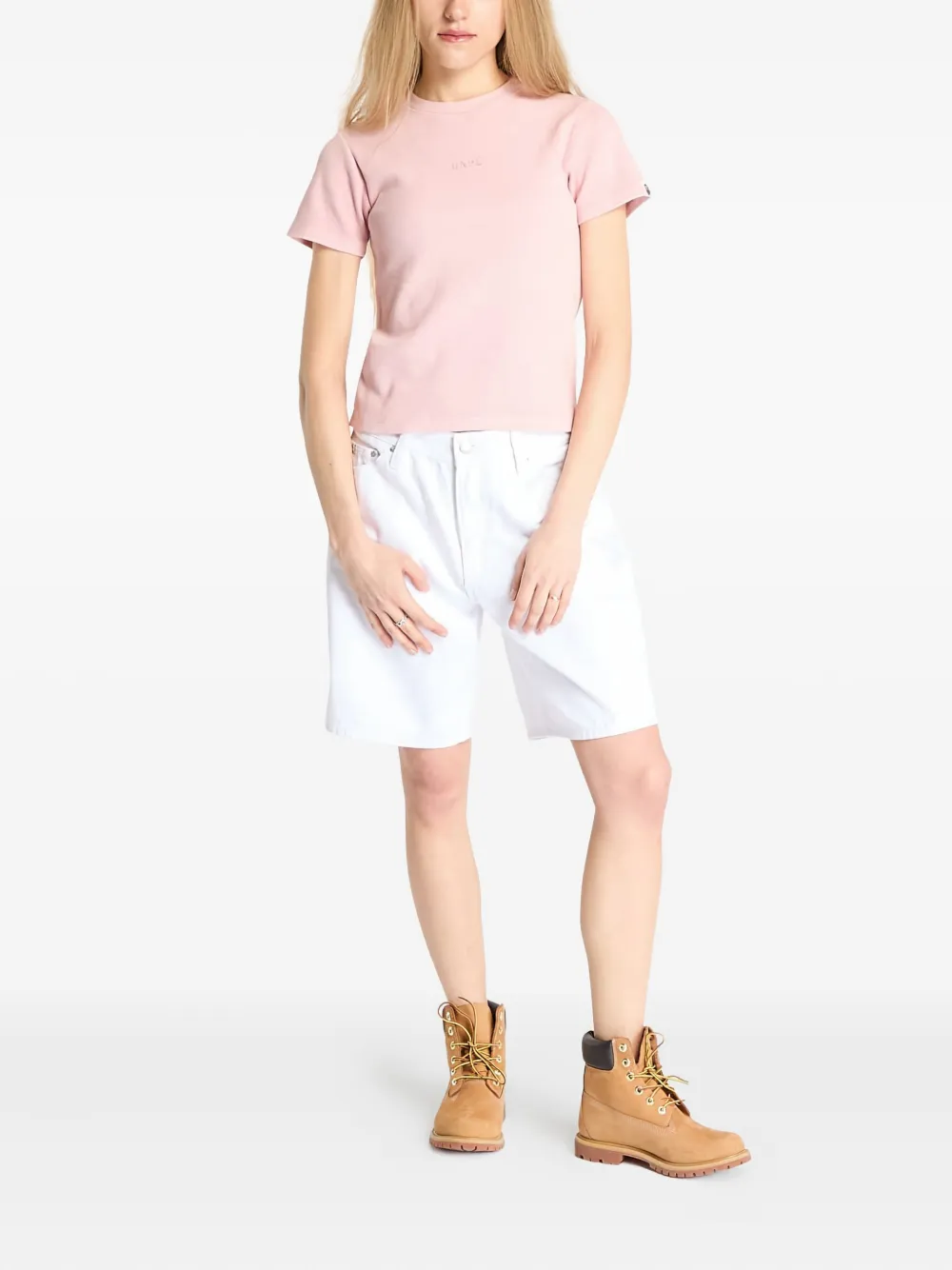 A BATHING APE T-shirt met geborduurd logo Roze