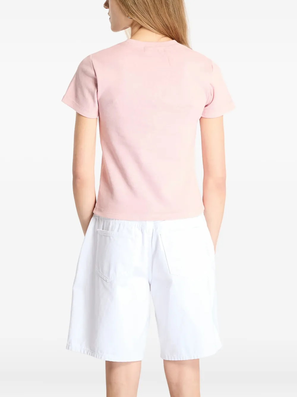A BATHING APE T-shirt met geborduurd logo Roze