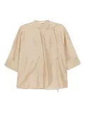 LESS draped-detailing blouse - Neutrals