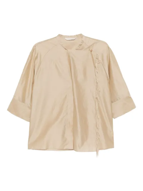 LESS draped-detailing blouse