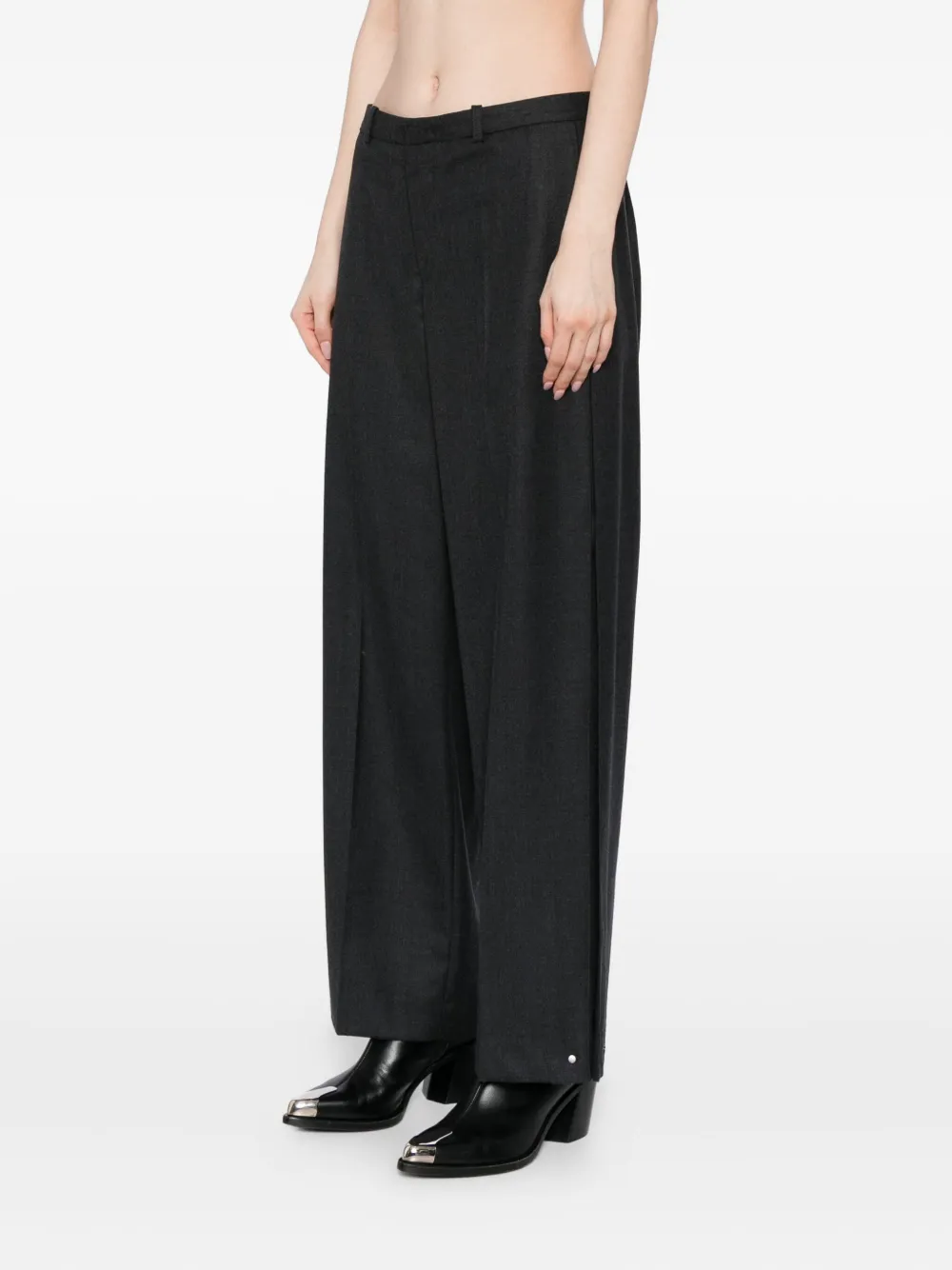 JNBY Wollen broek met jacquard Grijs