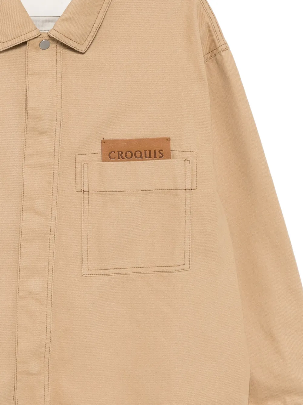 CROQUIS Katoenen shirtjack Beige