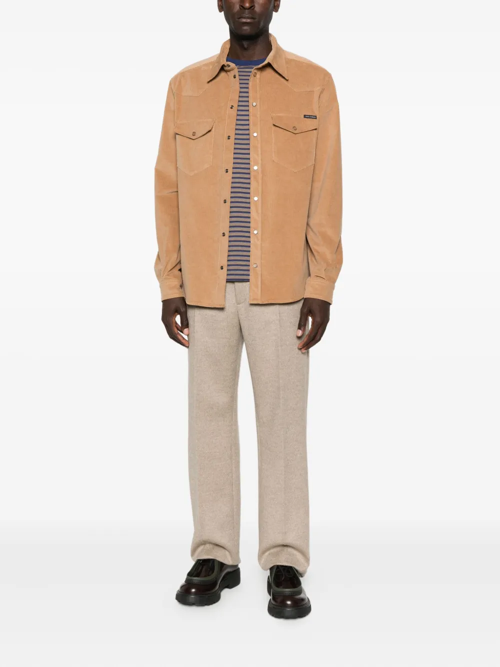 Dolce & Gabbana corduroy button-fastening shirt jacket | Shirt Jackets | Image 2