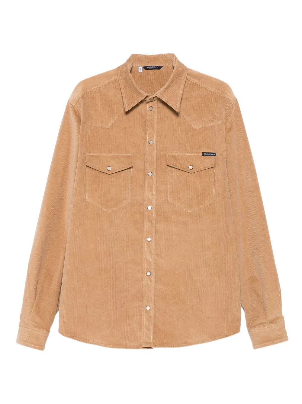 Dolce & Gabbana corduroy button-fastening shirt jacket | Brown | Image 1