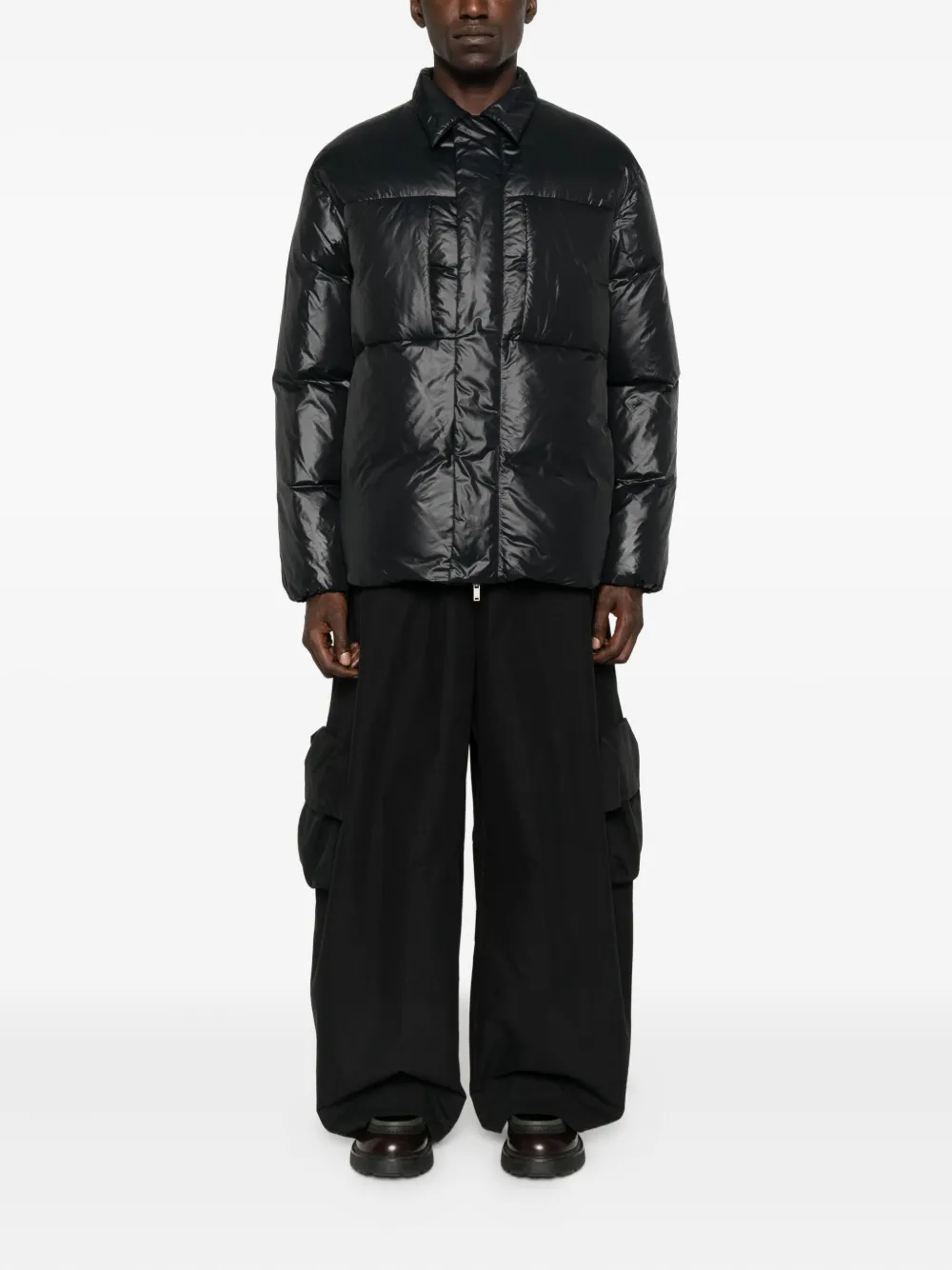 JIL SANDER+ Gewatteerd jack Zwart