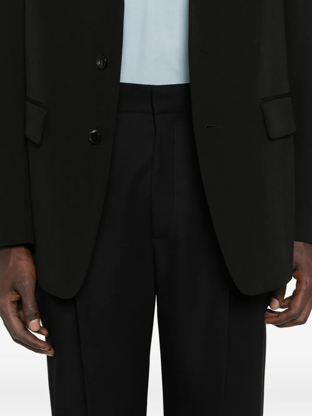 The Row Zev pleated trousers Zwart