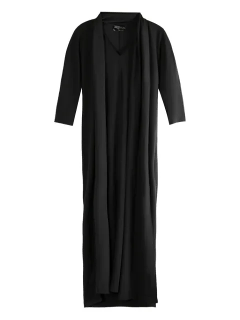 Cortana Niza draped three-quarter sleeve maxi dress