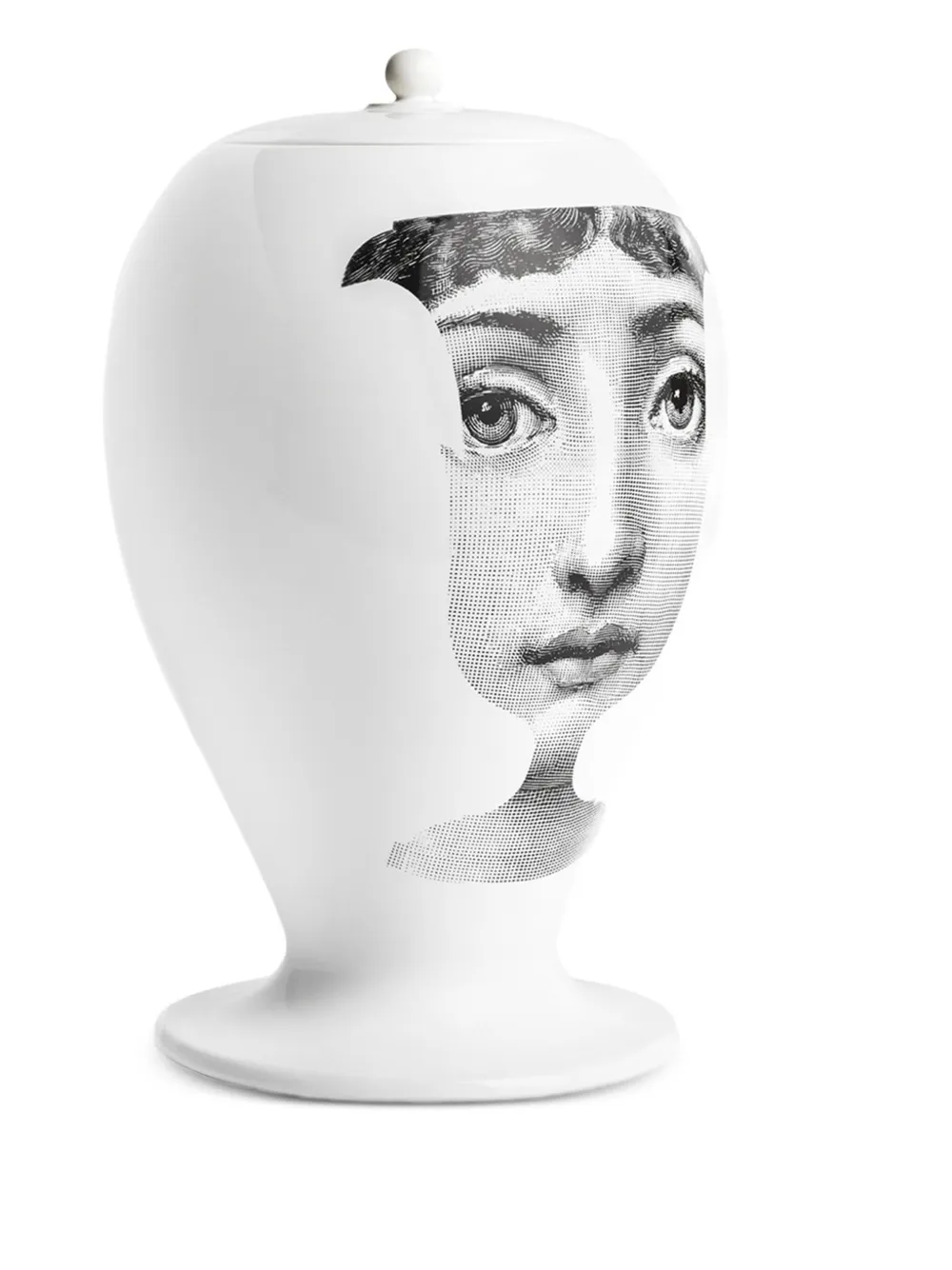 Fornasetti Sagome Di Vasi Face-print Vase In White