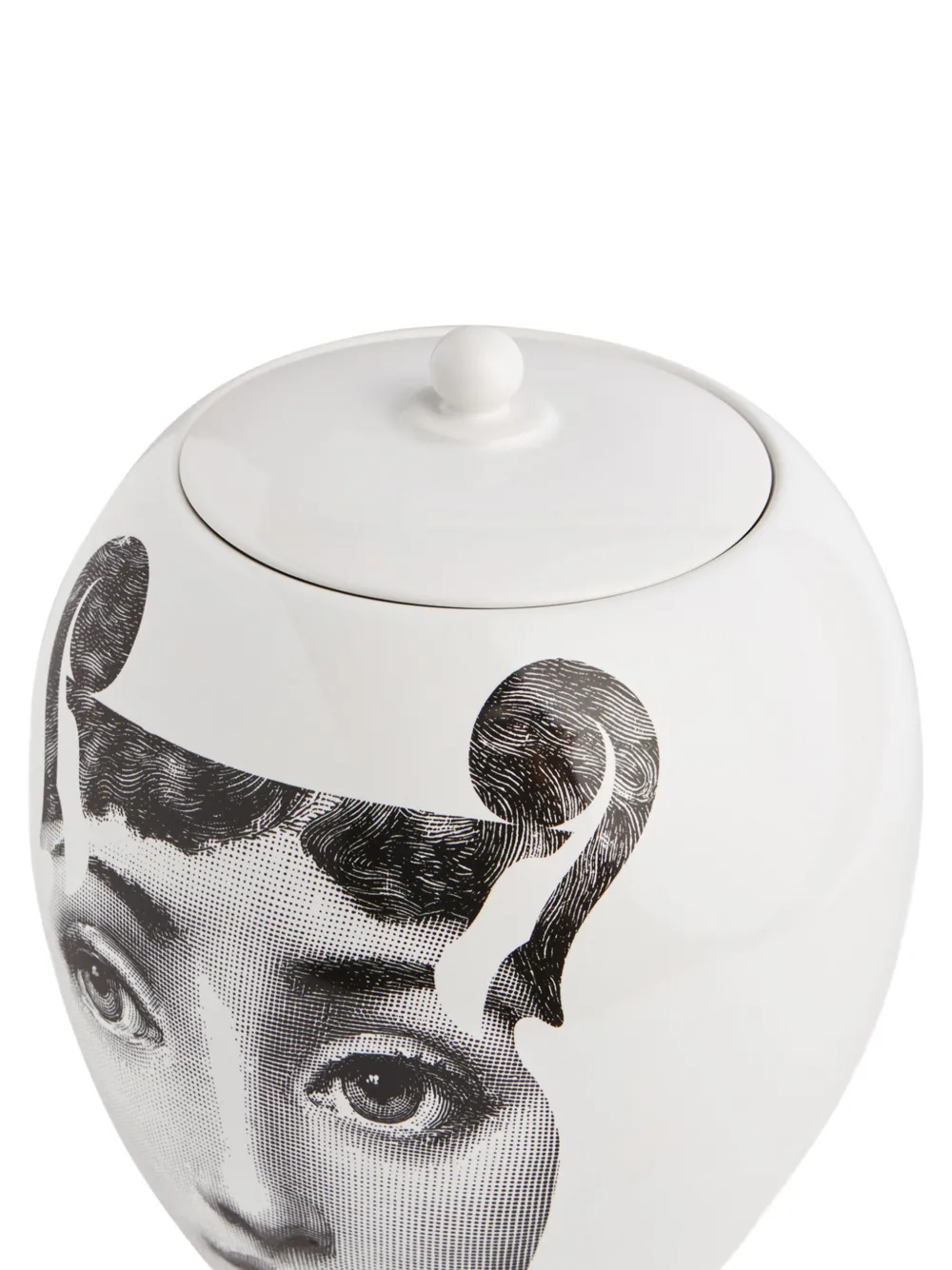 Fornasetti Sagome Di Vasi Face-print Vase In White