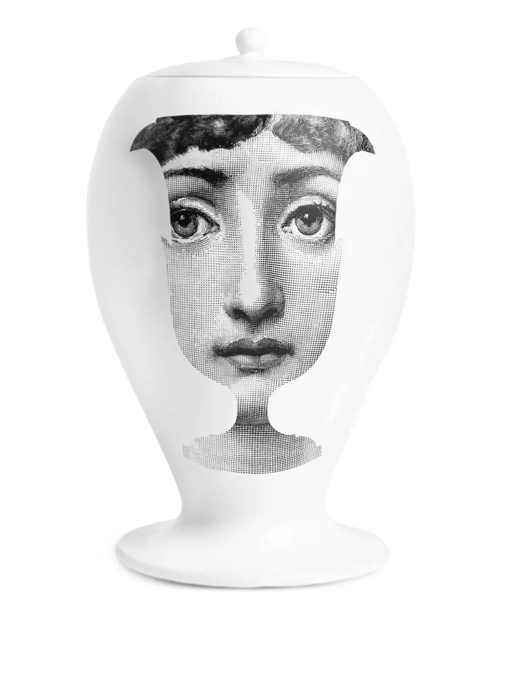 Fornasetti Sagome Di Vasi Face-print Vase In White