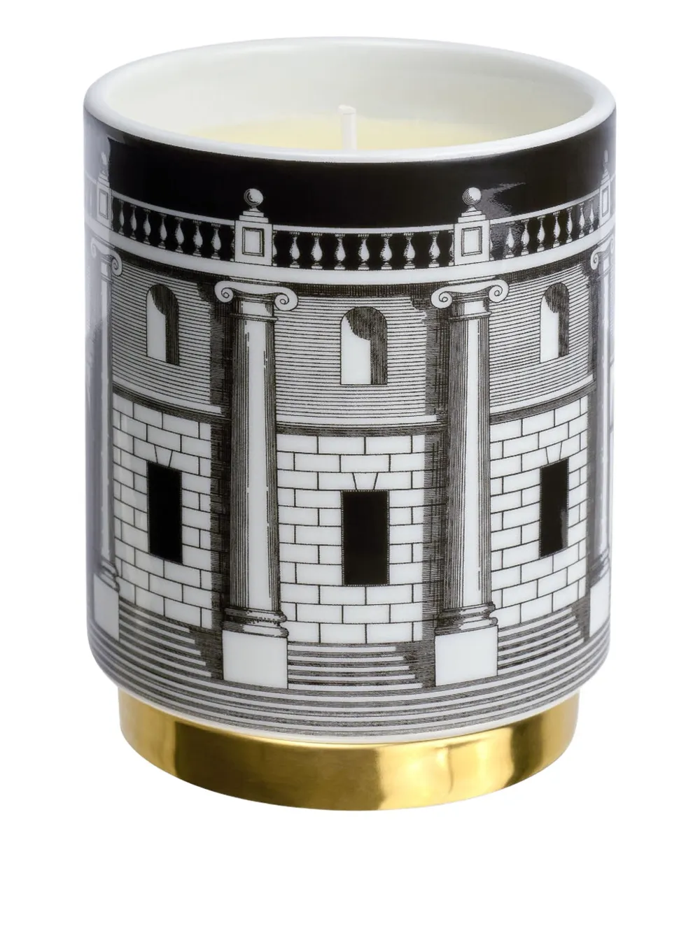 Fornasetti Geurkaars met print (250 g) - Zwart