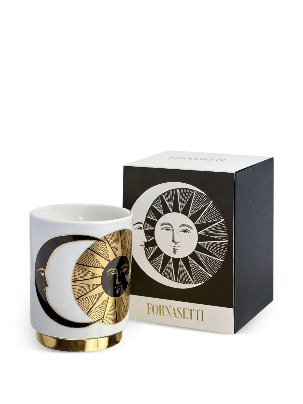 Fornasetti Giorno E Notte Candle In White