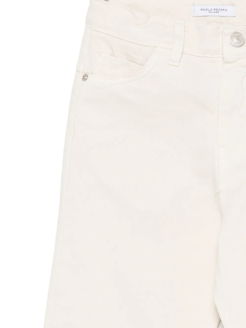 Paolo Pecora Kids Gerafelde jeans Beige