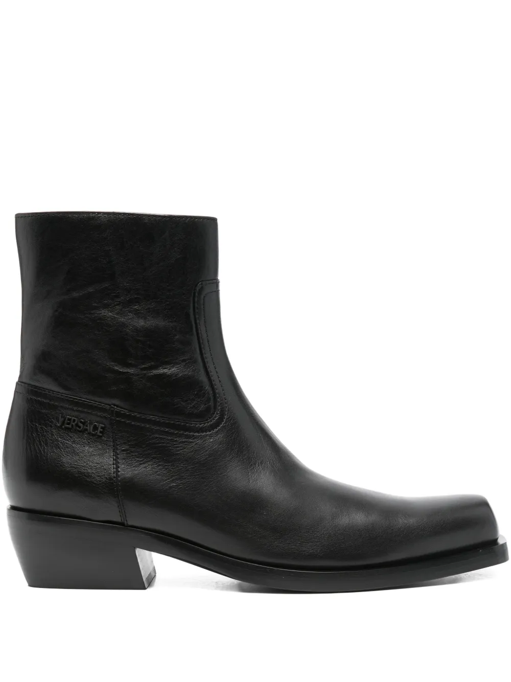 Versace Pre-Owned 50mm leather ankle boots | Black | Image 1