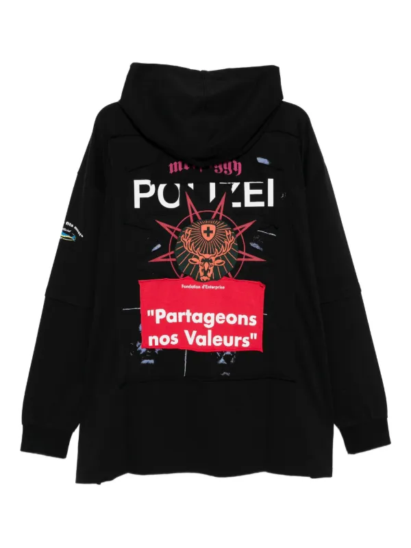 vetemens パッチワークフーディ VETEMENTS パッチワーク パーカー | ブラック | FARFETCH JP