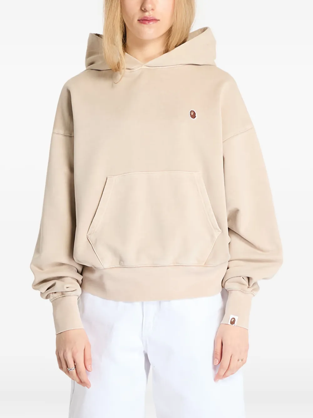 A BATHING APE One Point hoodie Beige
