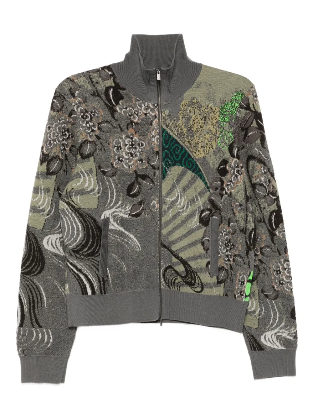 Jnby Patterned Elements Cardigan In Multi