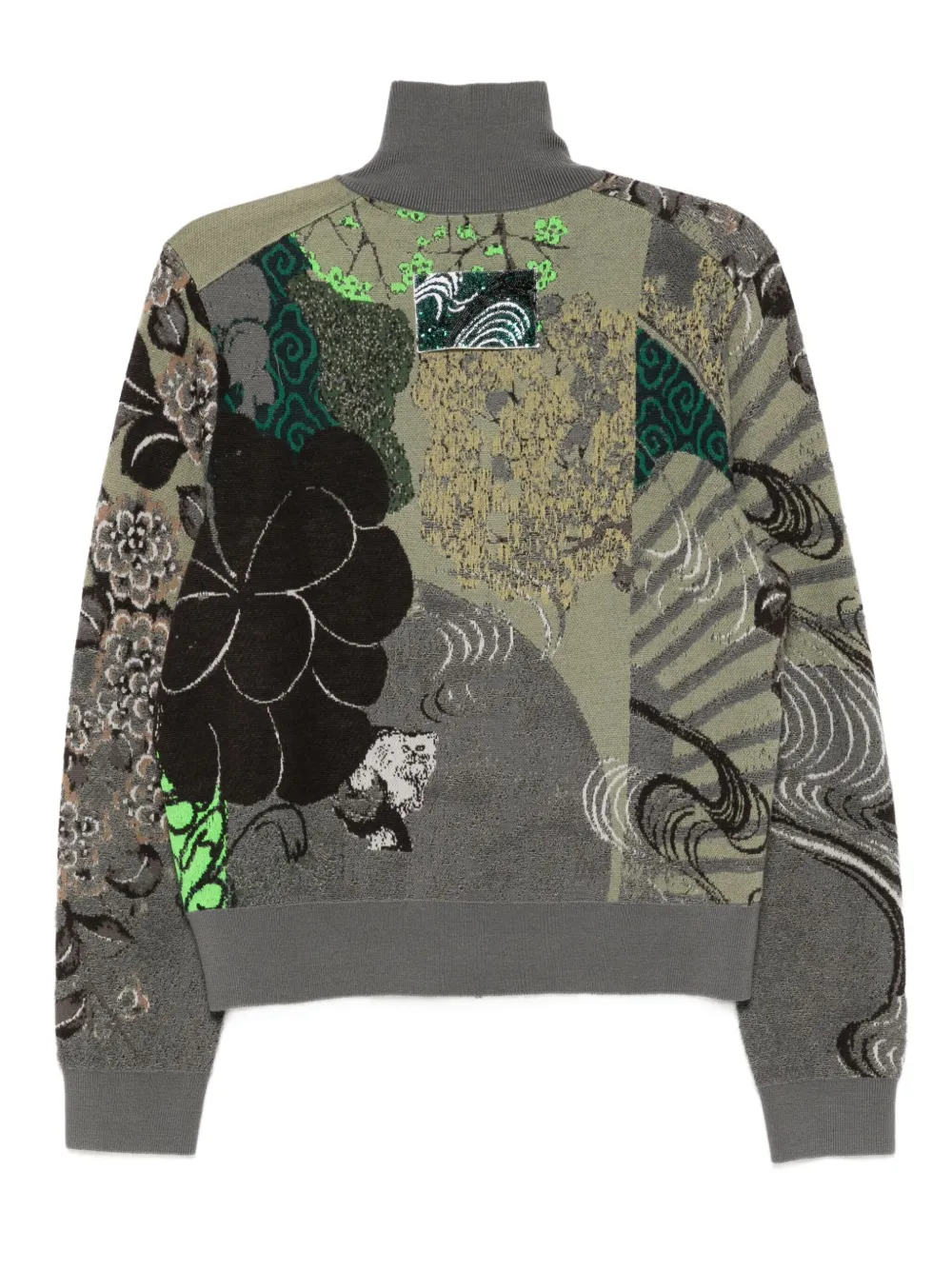 Jnby Patterned Elements Cardigan In Multi