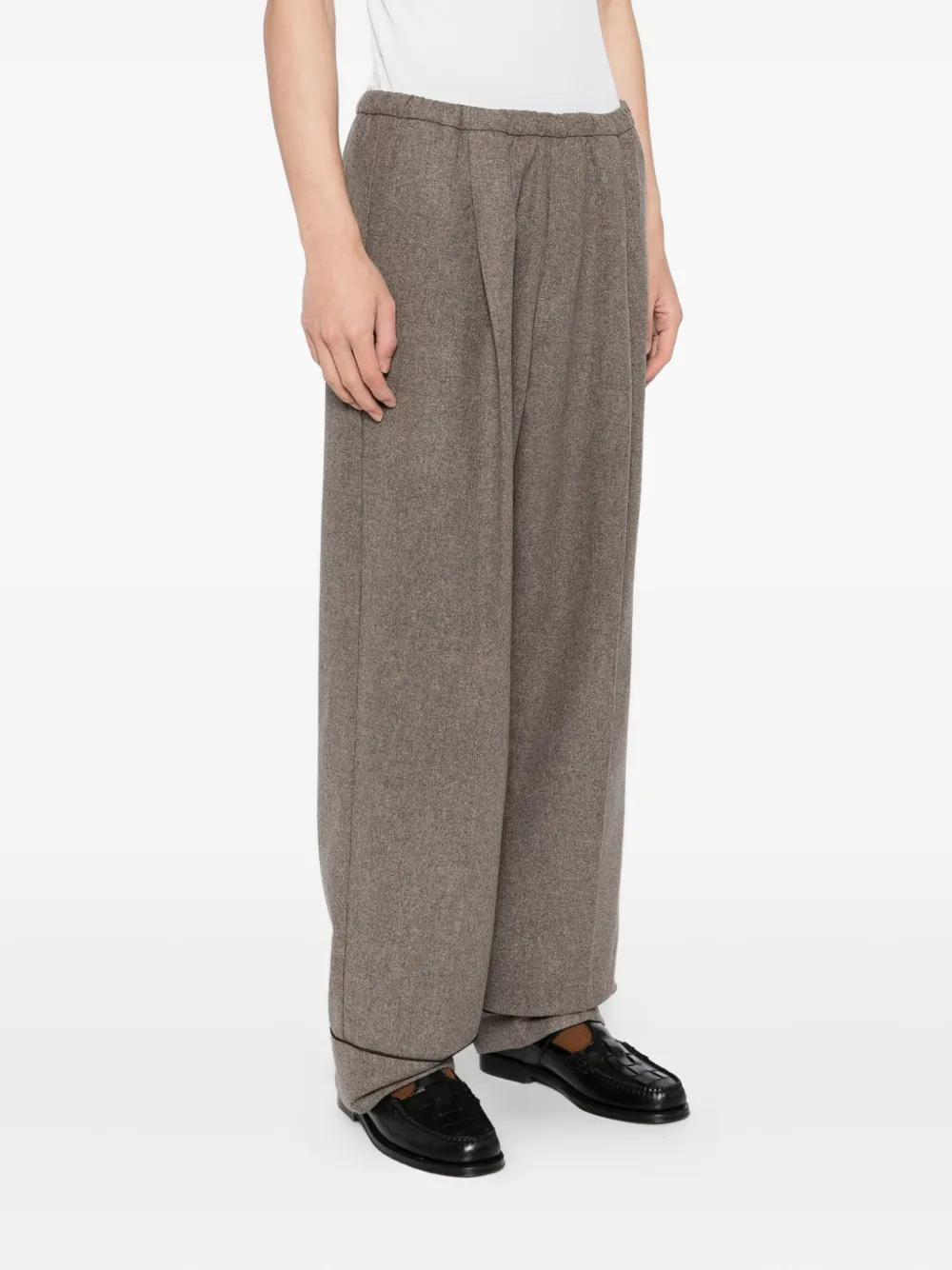 Croquis Wool Straight-leg Trousers In Gray