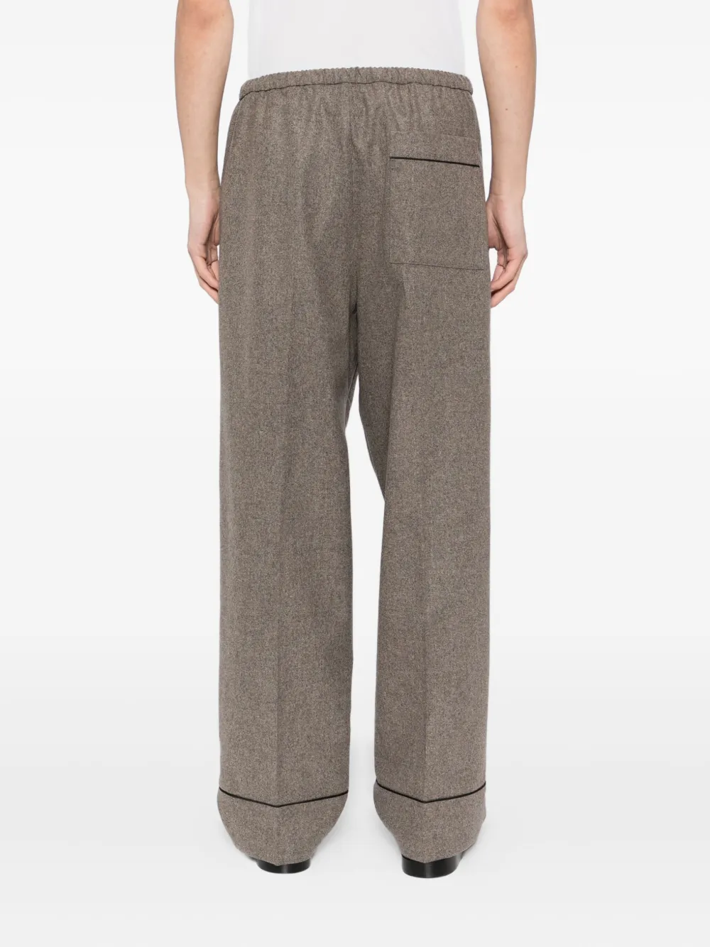 Croquis Wool Straight-leg Trousers In Gray