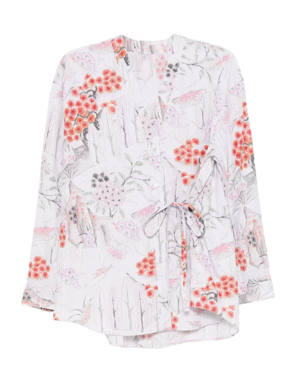 Jnby Botanical Shirt In White