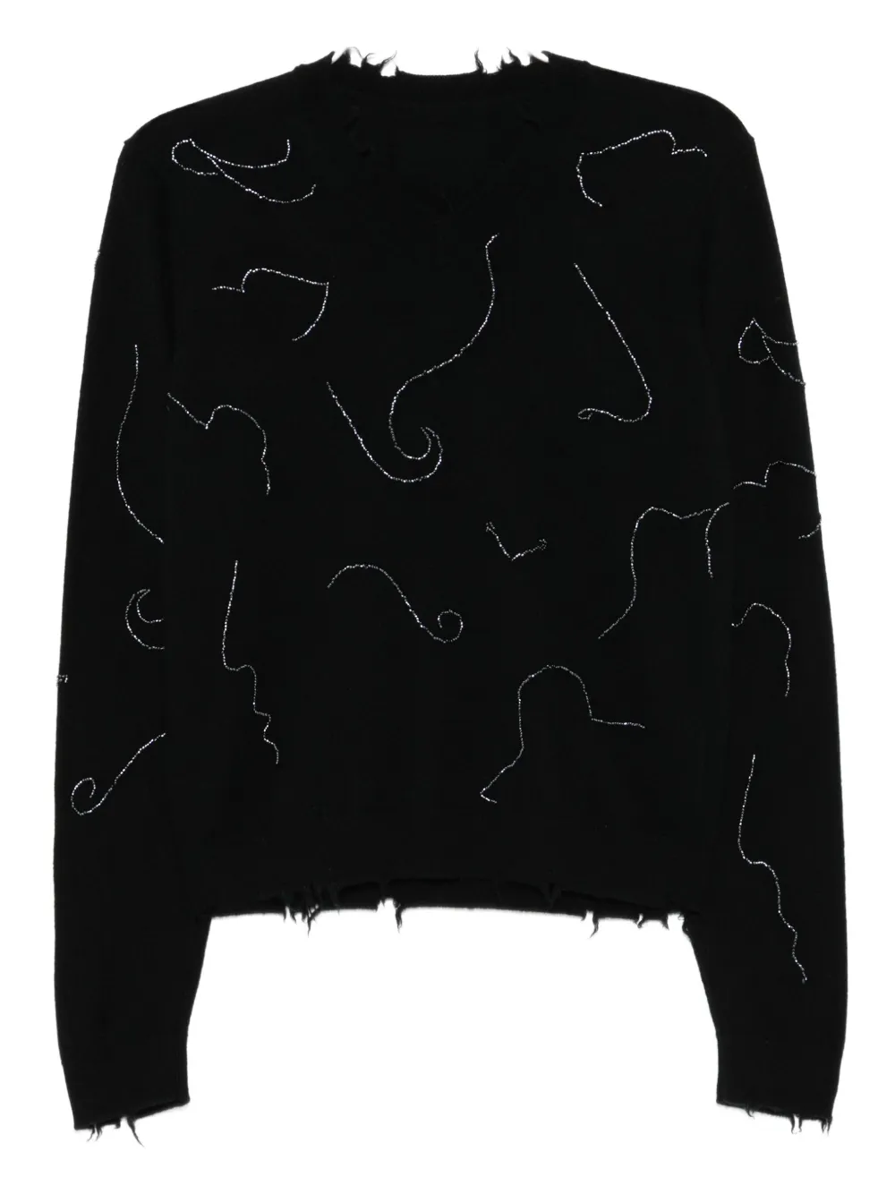 Jnby Embellished Jumper In Black