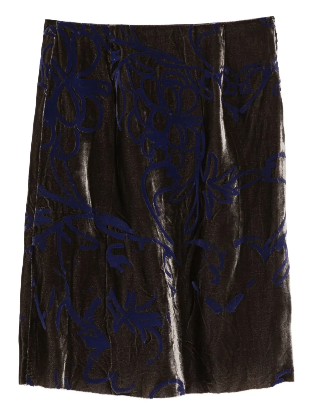 Jnby Botanical Pattern Skirt In Brown