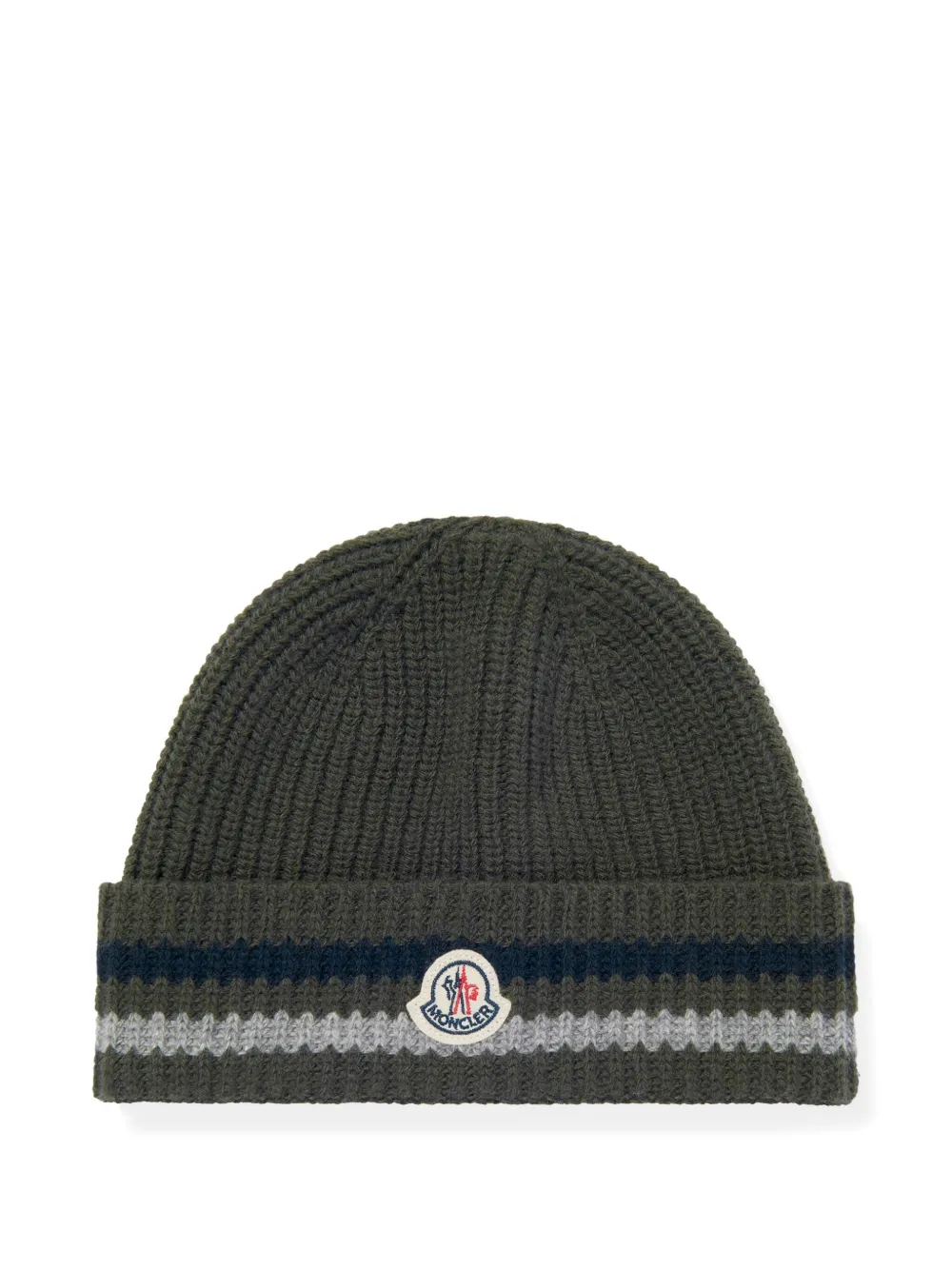 Moncler Enfant Ribgebreide muts Grijs