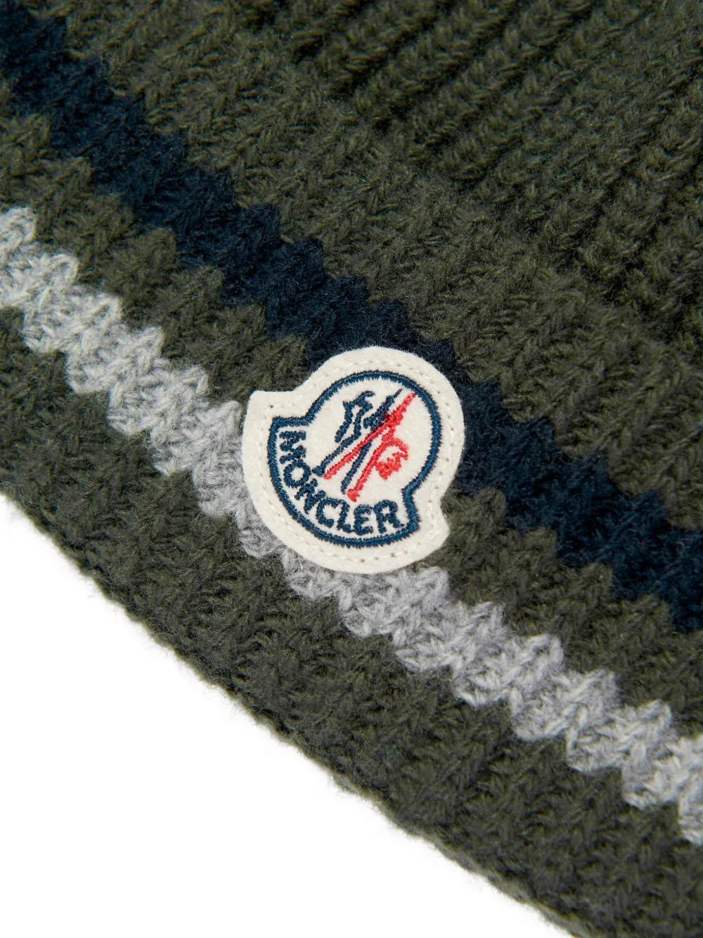 Moncler Enfant Ribgebreide muts Grijs
