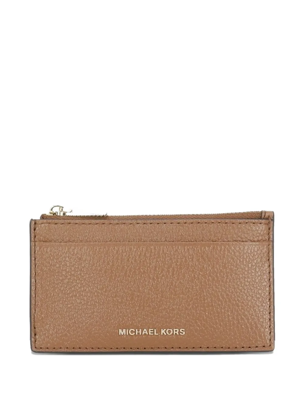 Michael Michael Kors grained leather card holder - Marrone