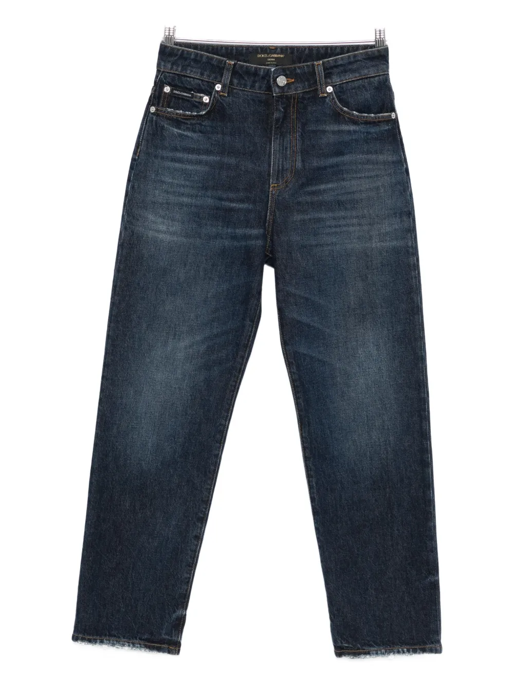 Dolce & Gabbana frayed-hem jeans - Blu