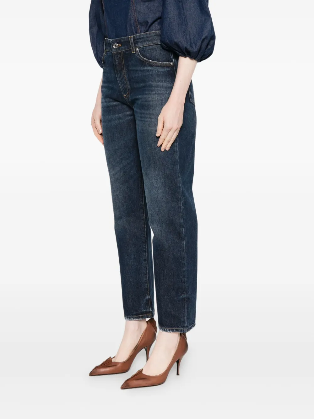 Dolce & Gabbana Jeans met franje afwerking Blauw