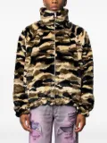 PDF CHANNEL camouflage-print turtleneck jacket - Neutrals