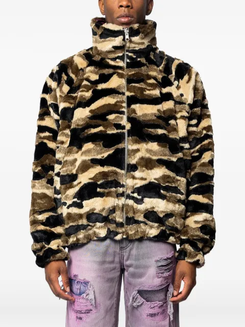 PDF CHANNEL camouflage-print turtleneck jacket