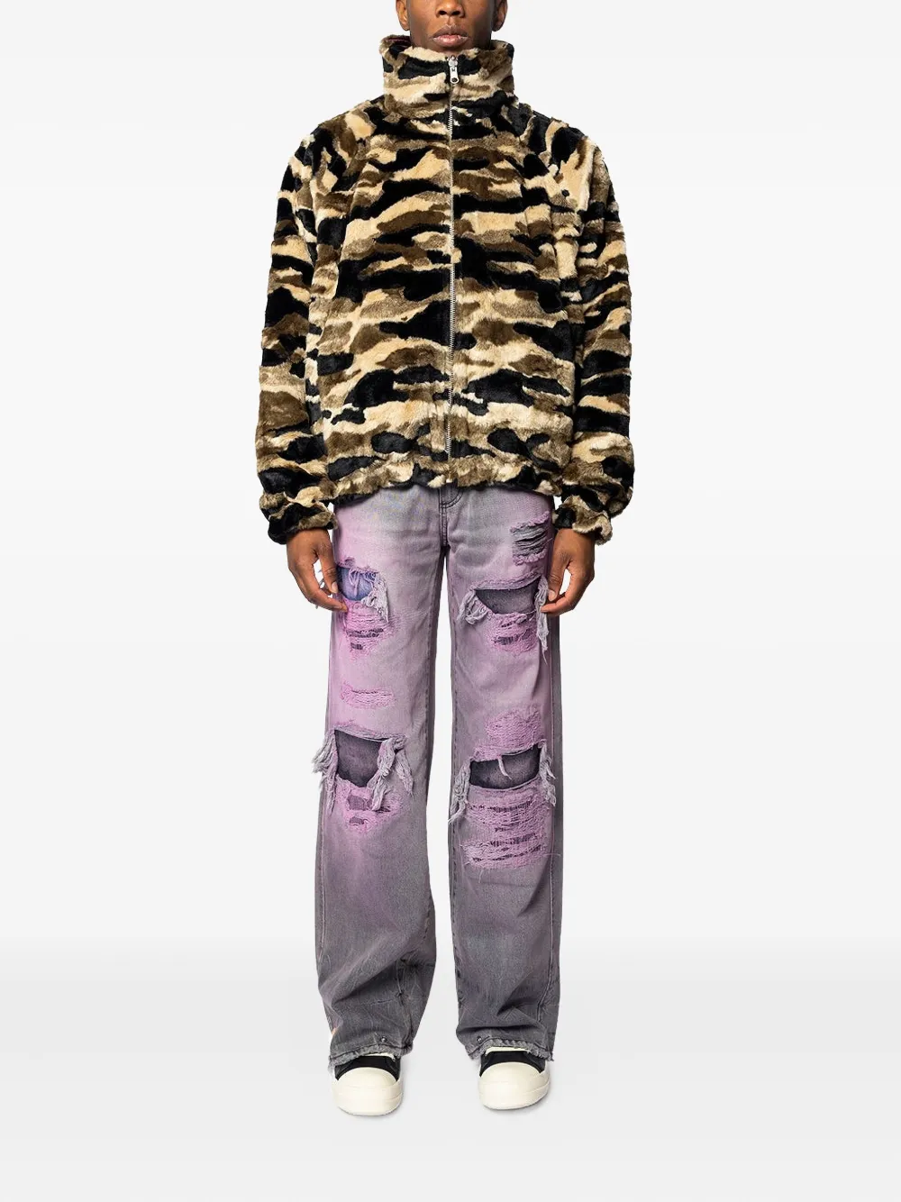 PDF CHANNEL camouflage-print turtleneck jacket | Military Jackets | Image 2