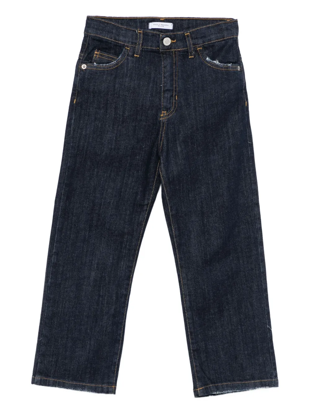 Paolo Pecora Kids Gerafelde jeans Blauw