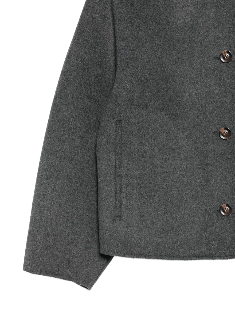 Soeur Button-fastening Wool Jacket In Gray