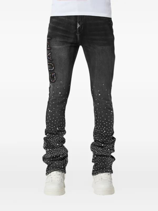 38baby　GUAPI GUAPI crystal-embellished Jeans | Black | FARFETCH