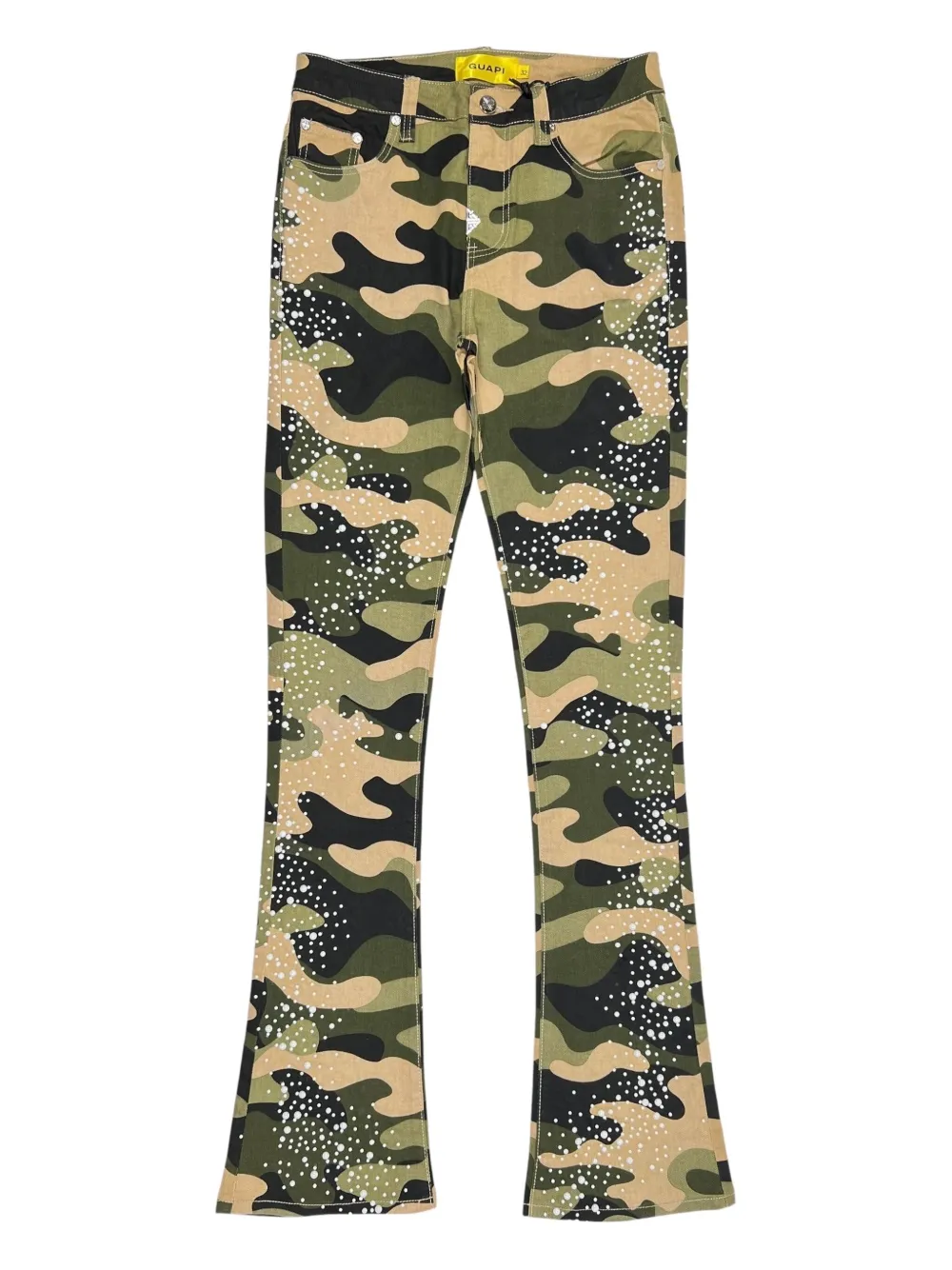 GUAPI pearl-embellished jeans | Green | Image 1