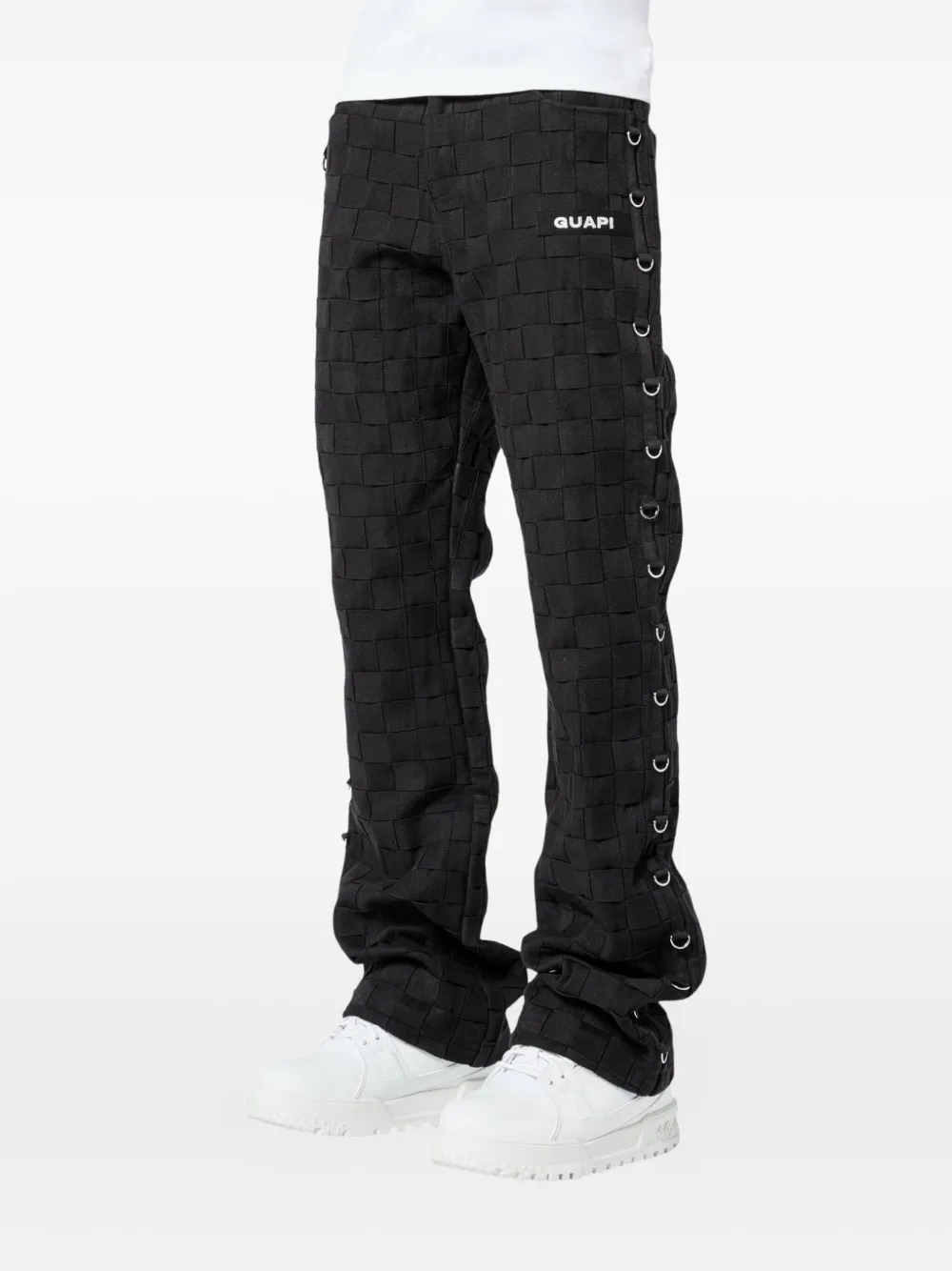 GUAPI ring-detail trousers - Zwart