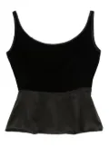 Valentino Garavani Pre-Owned 1980s velvet peplum top - Black