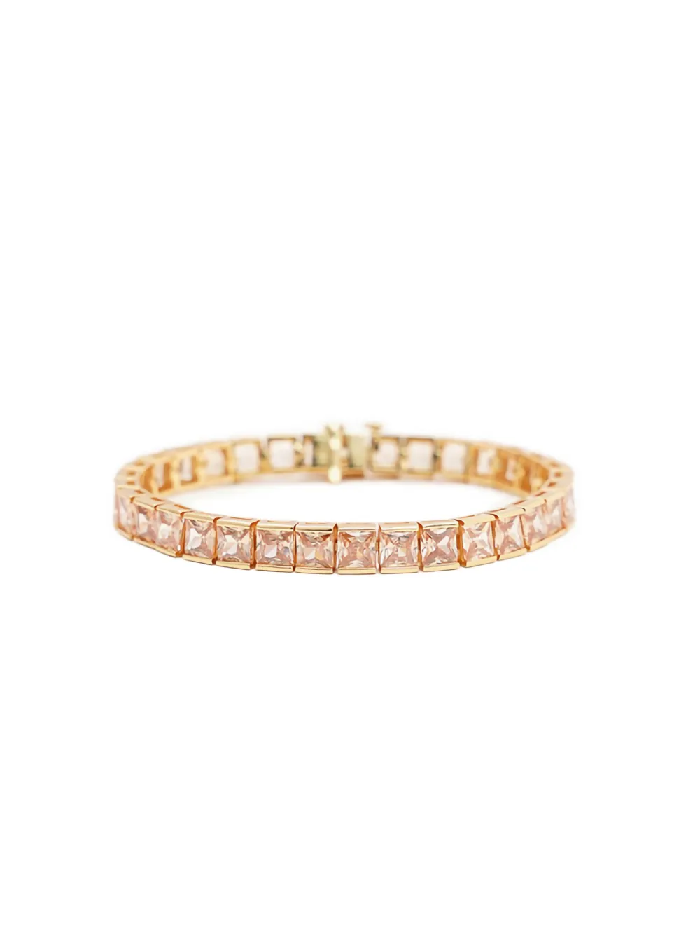 Izabel Display square-cut zirconia tennis bracelet - Wit